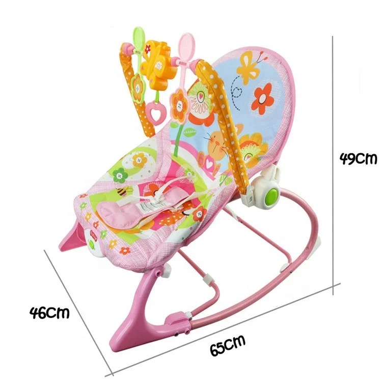SILLA NIDO BEBÉ MECEDORA MUSICAL CON VIBRACIÓN ROSADO - 7