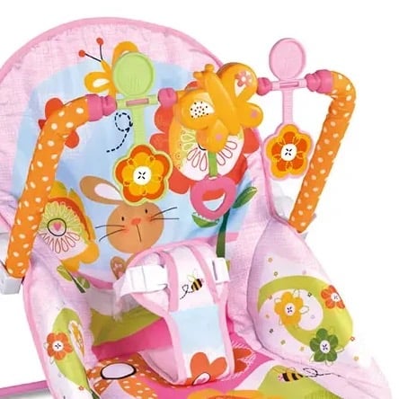 SILLA MECEDORA MUSICAL CON VIBRACIÓN BEBÉ ROSADO - 3