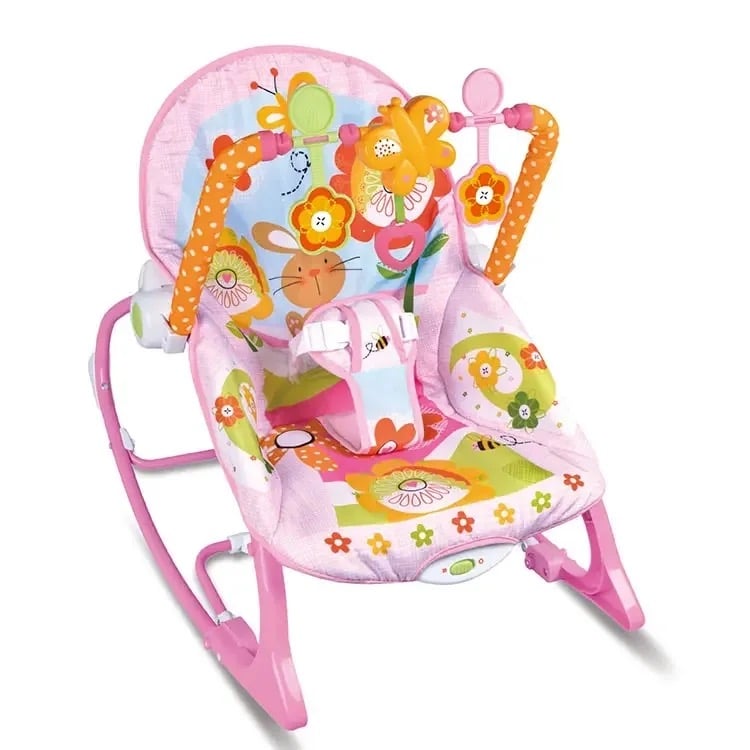 SILLA MECEDORA MUSICAL CON VIBRACIÓN BEBÉ ROSADO - 7