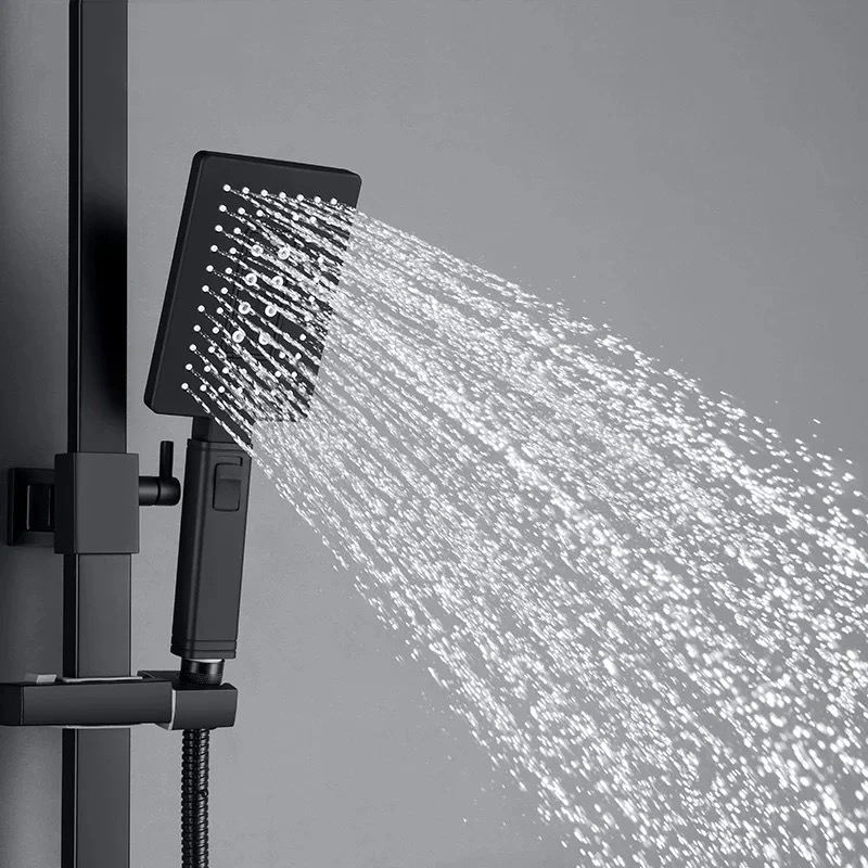 COLUMNA DE DUCHA BOTONES PUSH 4 FUNCIONES NEGRO MATE - 5