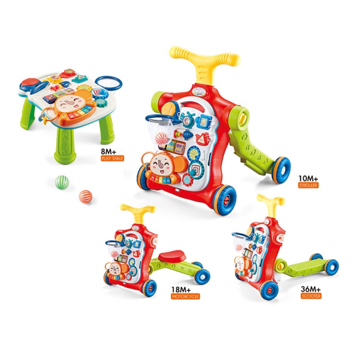 ANDADOR TOP SELLER CAMINADORA TRICICLO SCOOTER BEBÉ MUSICAL 5 EN 1 MULTICOLOR - 4