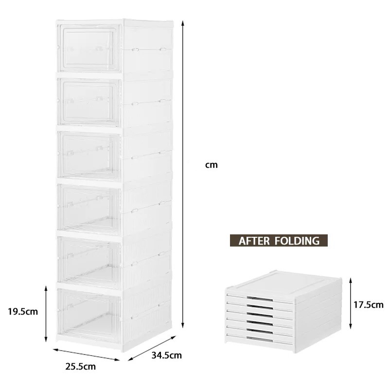ZAPATERO TOP SELLER WHITE PLEGABLE ORGANIZADOR 6 COMPARTIMENTOS ACRÍLICO - 2