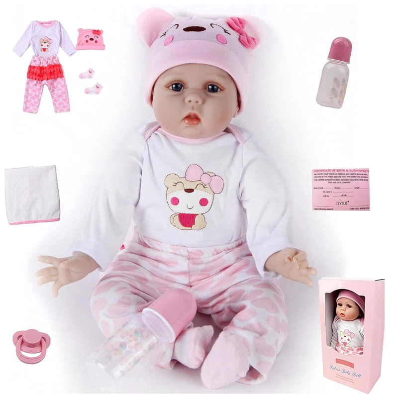 MUÑECA REBORN SUPEREALISTA 55 CM BEBÉ - 5