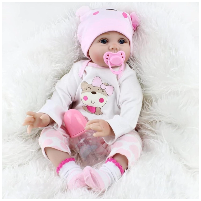 MUÑECA REBORN SUPEREALISTA 55 CM BEBÉ - 7