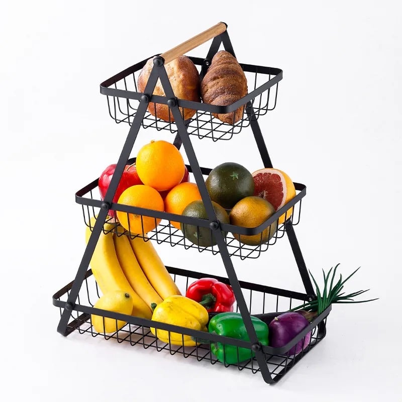 FRUTERO VERDULERO CANASTO PARA FRUTAS VERDURAS 3 NIVELES - 1