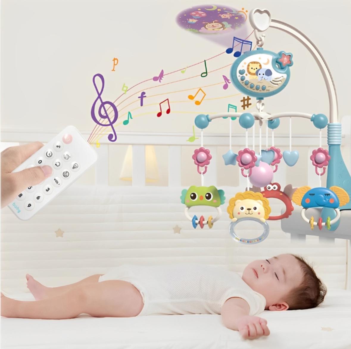 MÓVIL TOP SELLER MUSICAL 360 CON PROYECTOR BEBÉS AZUL - 3