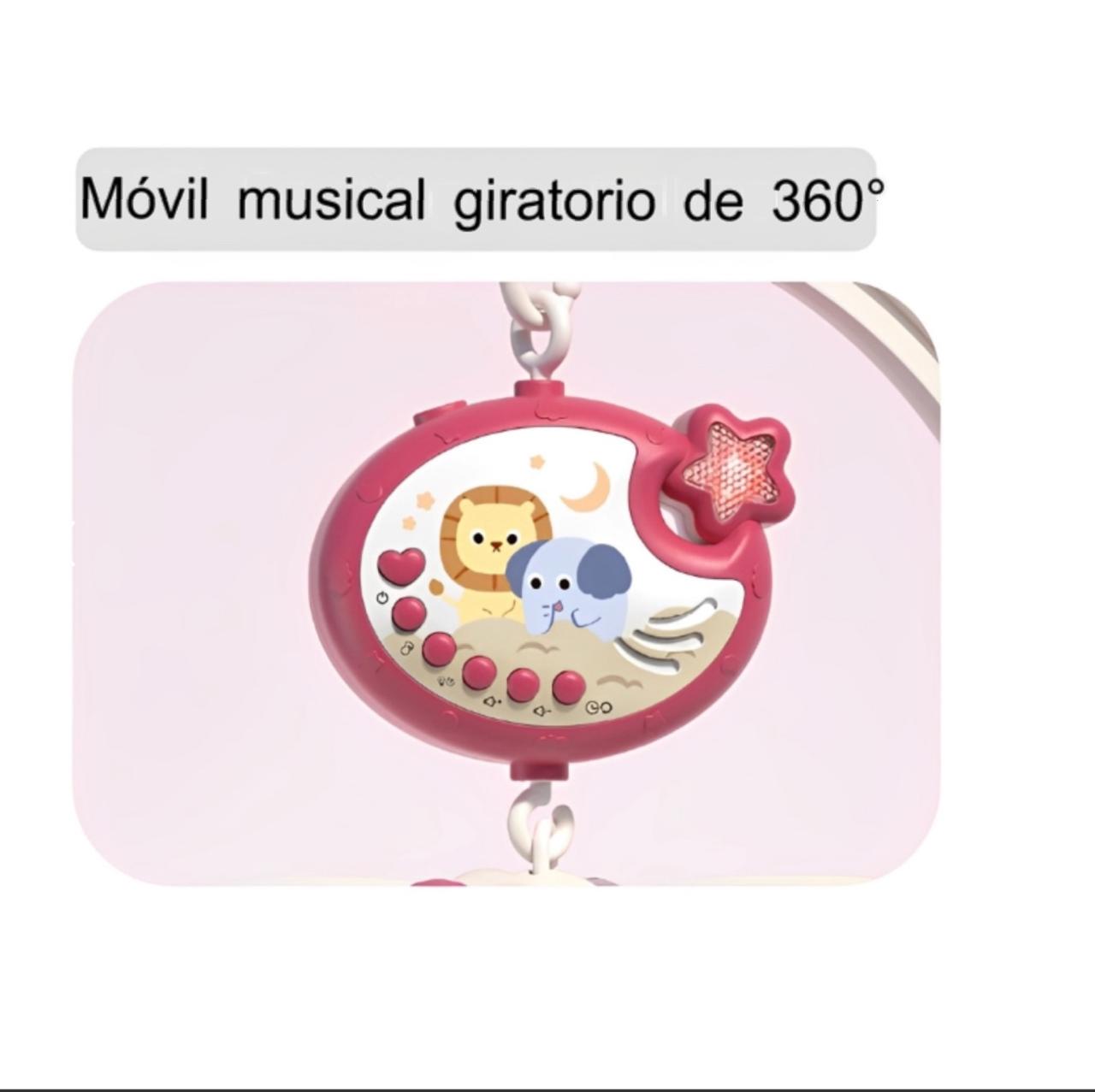 MÓVIL MUSICAL ROSADO CON PROYECTOR PARA BEBÉS 360 - 7