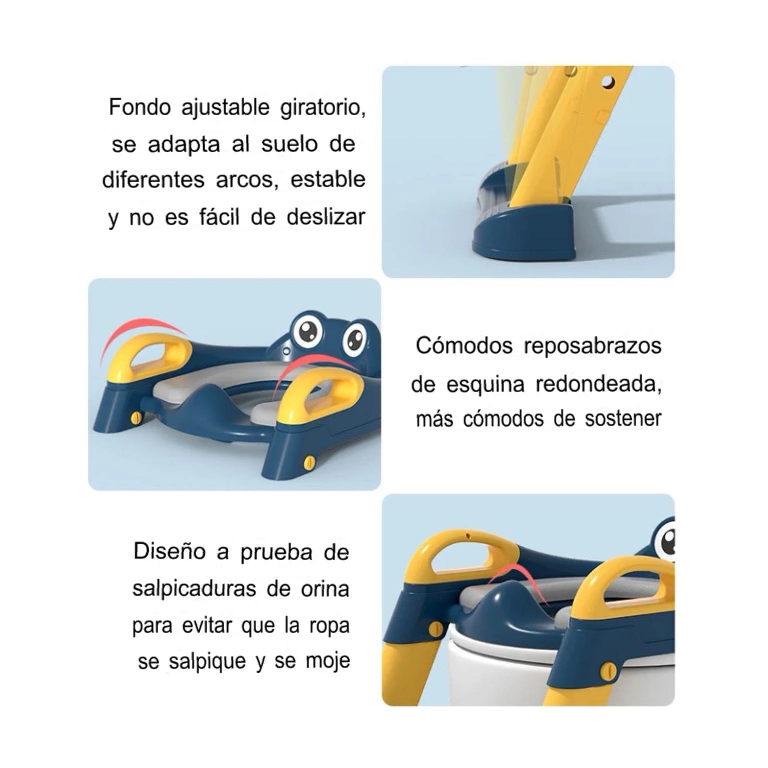 ADAPTADOR ESCALERA DE BAÑO PLEGABLE PARA NIÑOS BAÑO DE ENTRENAMIENTO - 5
