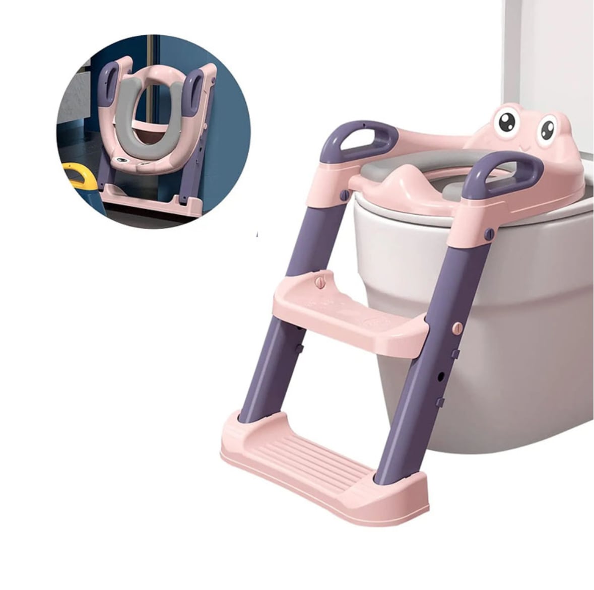 ADAPTADOR ESCALERA DE BAÑO PLEGABLE PARA NIÑOS BAÑO DE ENTRENAMIENTO - 1