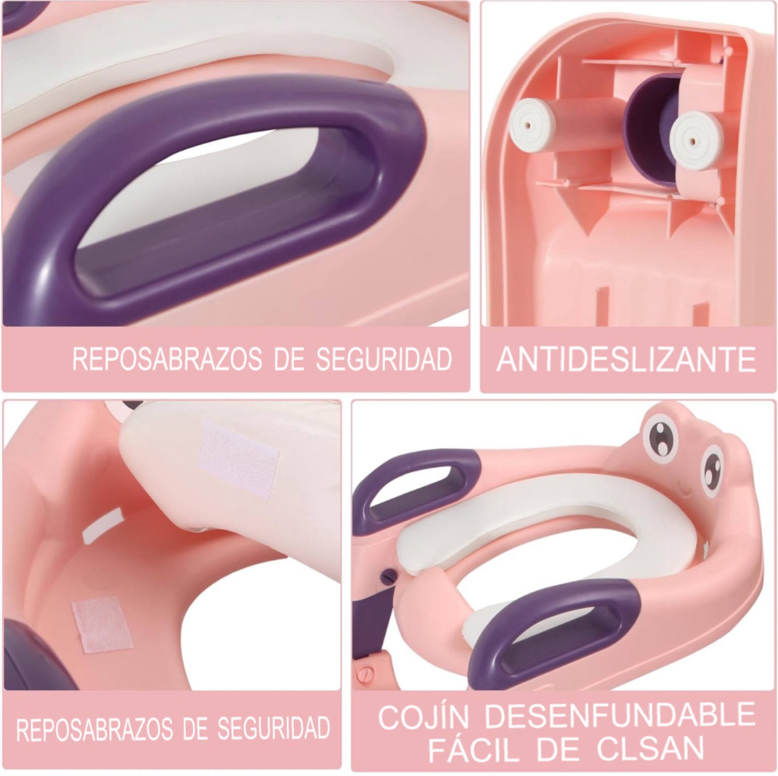 ADAPTADOR ESCALERA DE BAÑO PLEGABLE PARA NIÑOS BAÑO DE ENTRENAMIENTO - 4