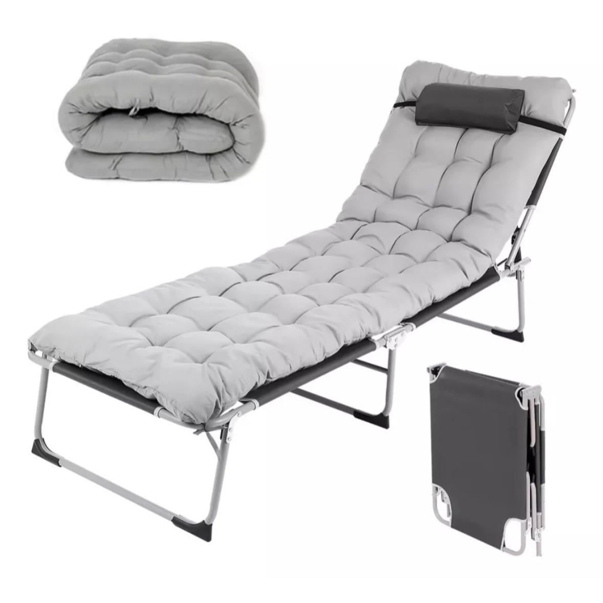 CAMA PORTÁTIL PLEGABLE CON COLCHÓN - 1