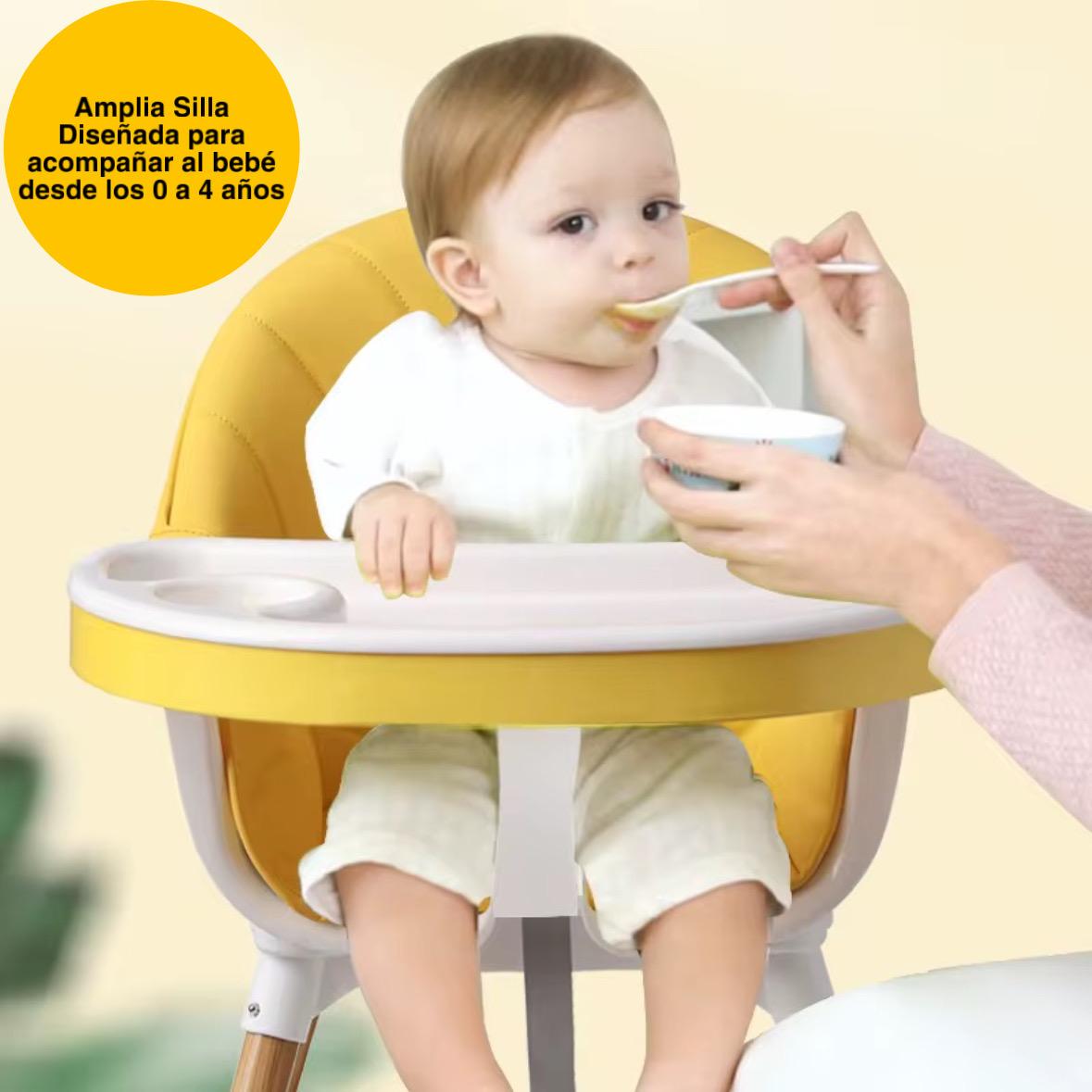 SILLA DE COMER PARA BEBÉ 2 EN 1 COLOR AMARILLO - 5