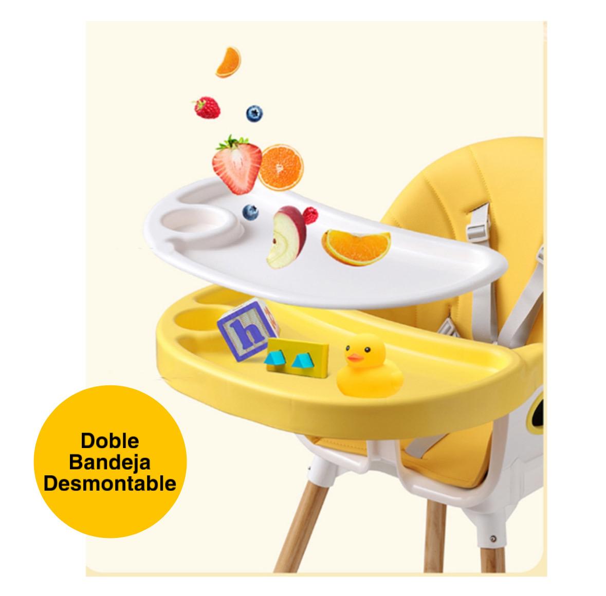 SILLA DE COMER PARA BEBÉ 2 EN 1 COLOR AMARILLO - 6