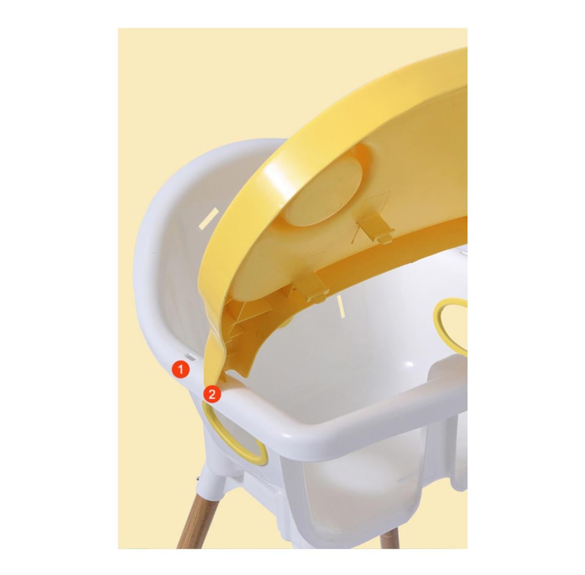 SILLA DE COMER PARA BEBÉ 2 EN 1 COLOR AMARILLO - 9