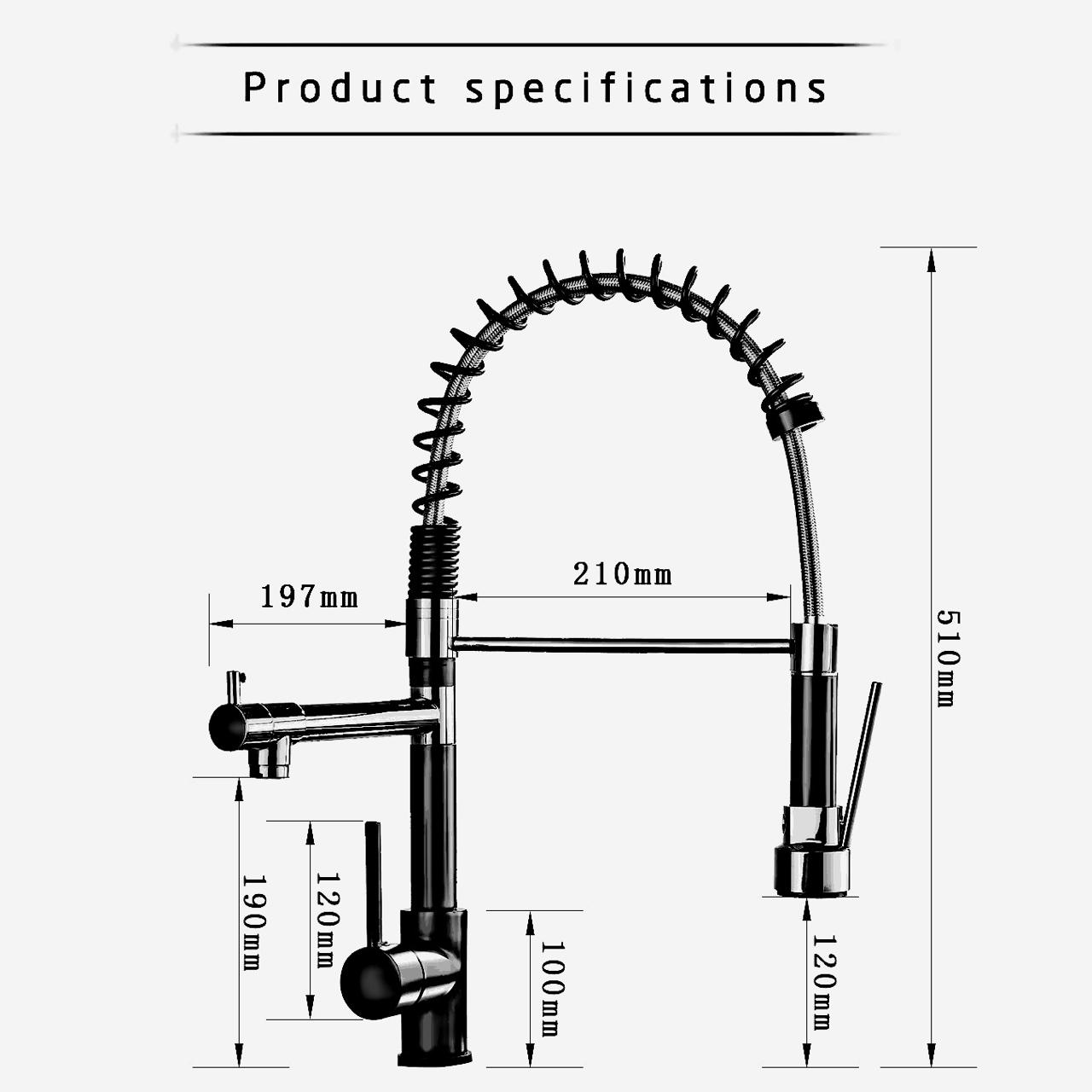LLAVE MONOMANDO TOP SELLER GRIFO LAVAPLATOS 2 EN 1 EXTENSIBLE - 8