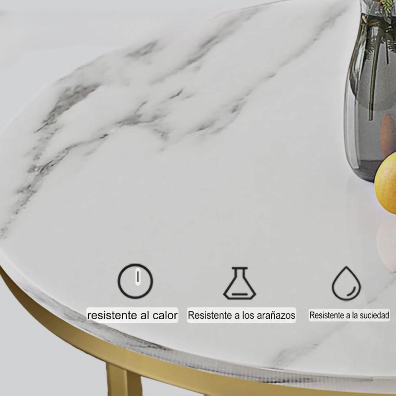 SET DE MESAS DE CENTRO MODERNAS Y ELEGANTES CON ACABADO TIPO MARMOL - 10