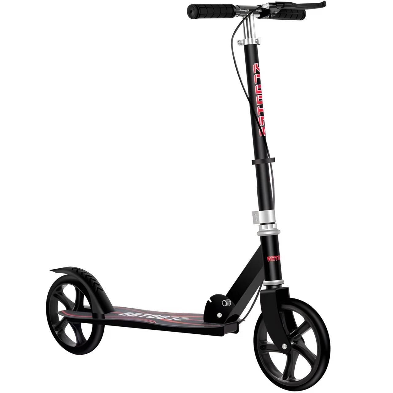 SCOOTER PATINETA NEGRA PLEGABLE CON DOBLE FRENO - 1