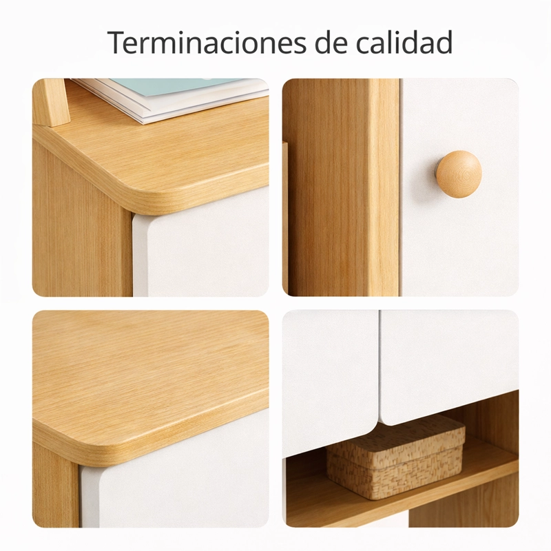 ESCRITORIO MODERNO CON ESTANTERIA Y CAJONES 110X80X48 - 7