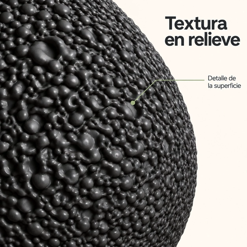 SET 2 MACETEROS NEGROS DE PVC REDONDOS CON RELIEVE PARA PLANTAS Y DECORACION DE LIVING - 4