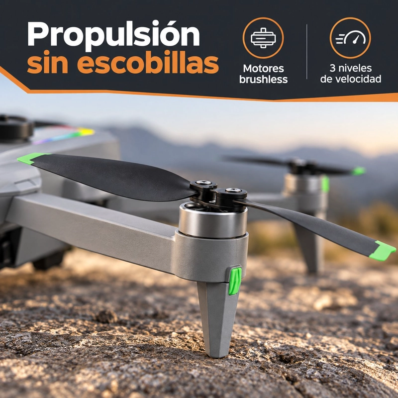 DRON DIF FP-L990 GRIS 4K DOBLE CAMARA CONTROL CON PANTALLA 5,5″ 2 BATERIAS BRUSHLESS Y ESTUCHE - 5