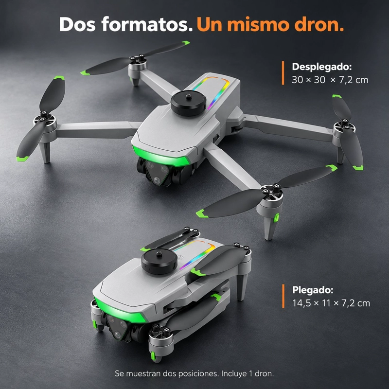 DRON DIF FP-L990 GRIS 4K DOBLE CAMARA CONTROL CON PANTALLA 5,5″ 2 BATERIAS BRUSHLESS Y ESTUCHE - 6