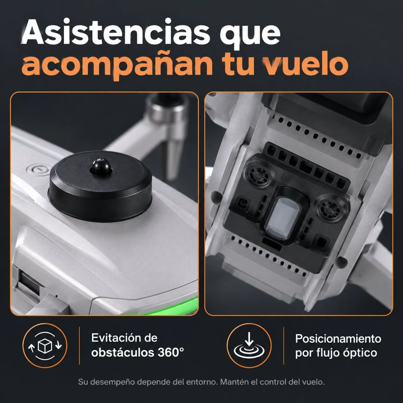 DRON DIF FP-L990 GRIS 4K DOBLE CAMARA CONTROL CON PANTALLA 5,5″ 2 BATERIAS BRUSHLESS Y ESTUCHE - 7