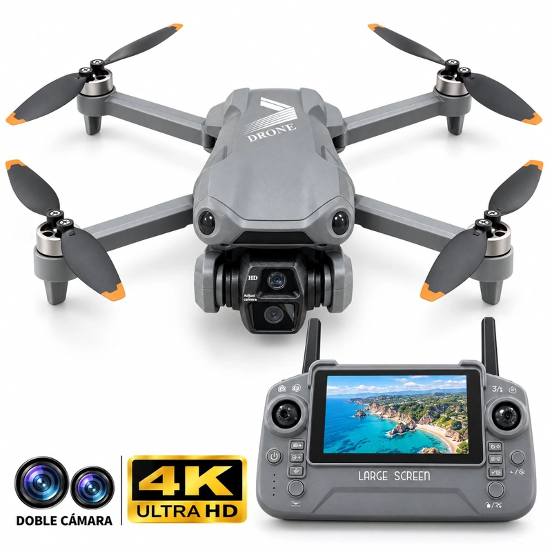 DRON 4K DIF AIR 3 PRO GRIS CON DOBLE CAMARA Y CONTROL CON PANTALLA 5,5 PULGADAS - 1