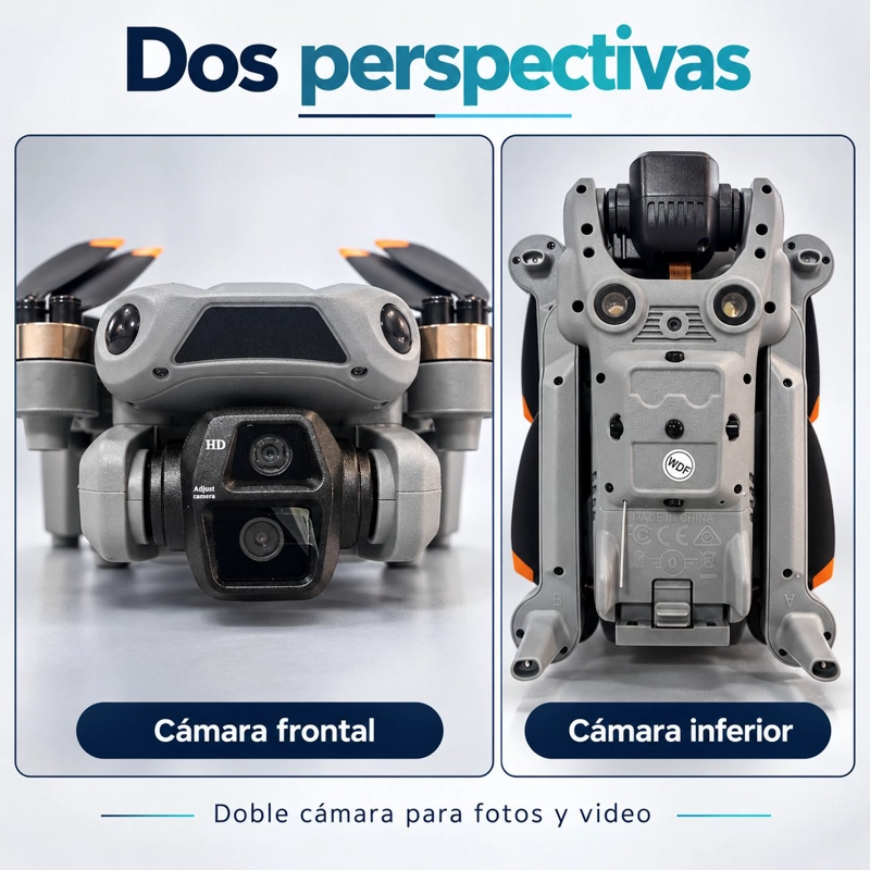 DRON 4K DIF AIR 3 PRO GRIS CON DOBLE CAMARA Y CONTROL CON PANTALLA 5,5 PULGADAS - 2