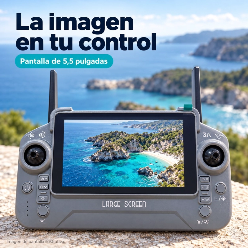 DRON 4K DIF AIR 3 PRO GRIS CON DOBLE CAMARA Y CONTROL CON PANTALLA 5,5 PULGADAS - 3