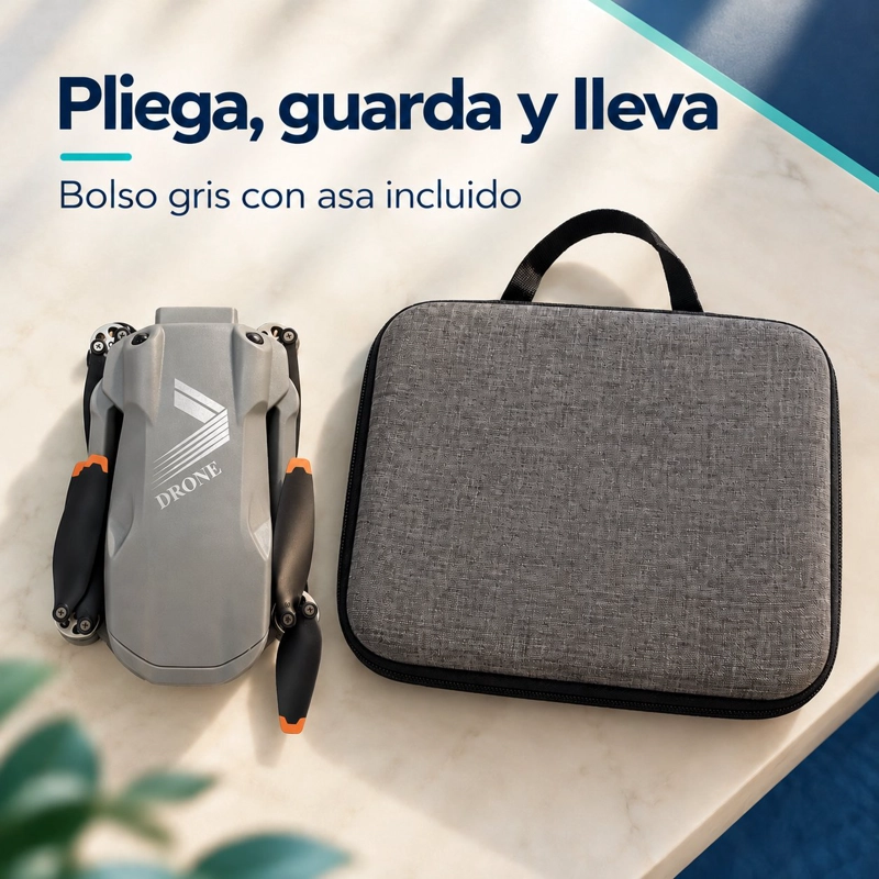 DRON 4K DIF AIR 3 PRO GRIS CON DOBLE CAMARA Y CONTROL CON PANTALLA 5,5 PULGADAS - 4