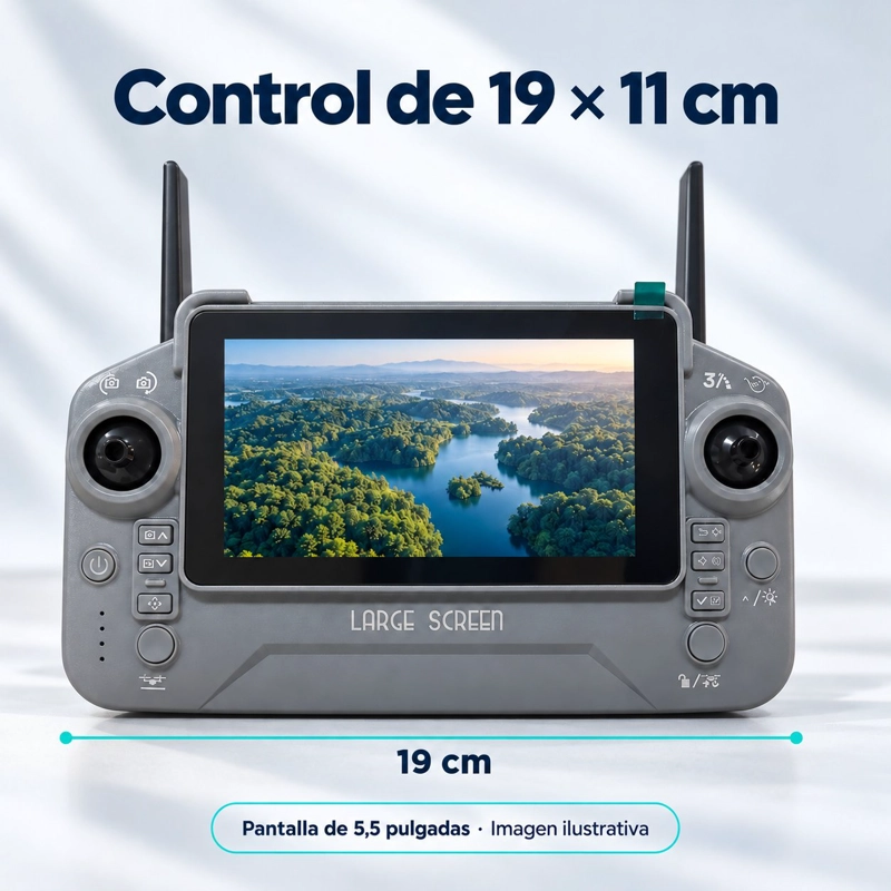 DRON 4K DIF AIR 3 PRO GRIS CON DOBLE CAMARA Y CONTROL CON PANTALLA 5,5 PULGADAS - 6