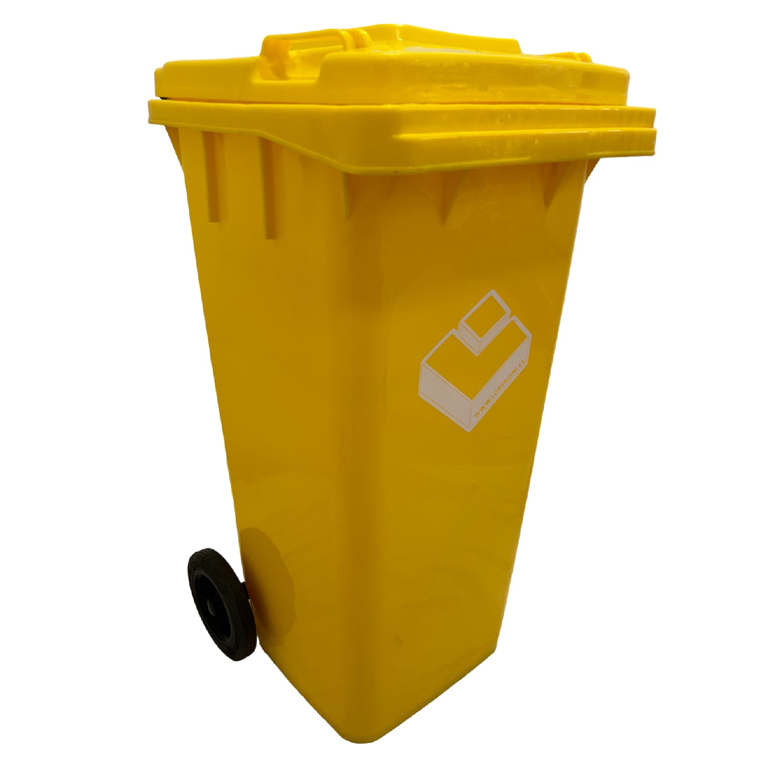 Contenedor Basurero 120 Lt Amarillo con Tapa/rueda - 1