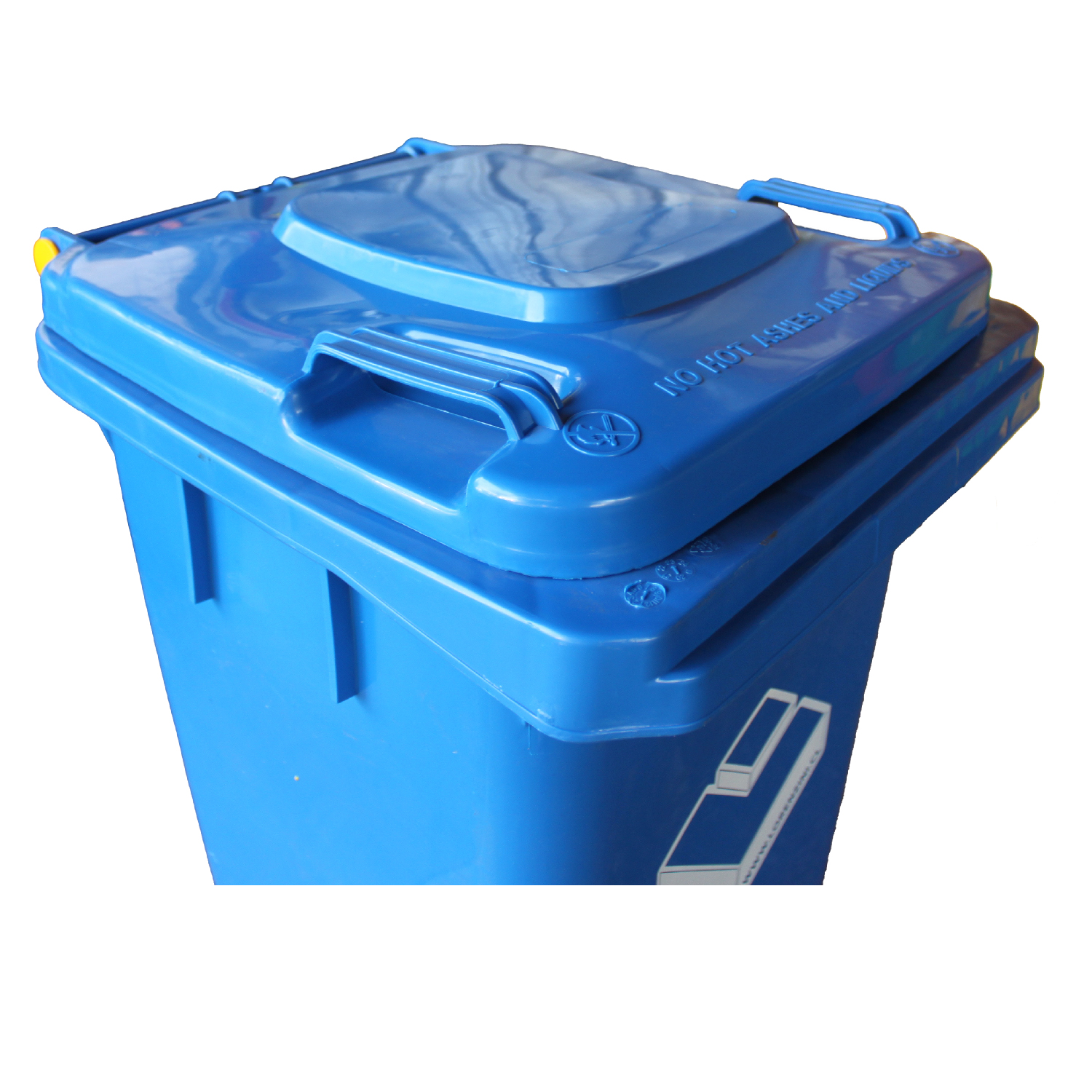 Contenedor Basurero 120 Lt Azul con Tapa/rueda - 4