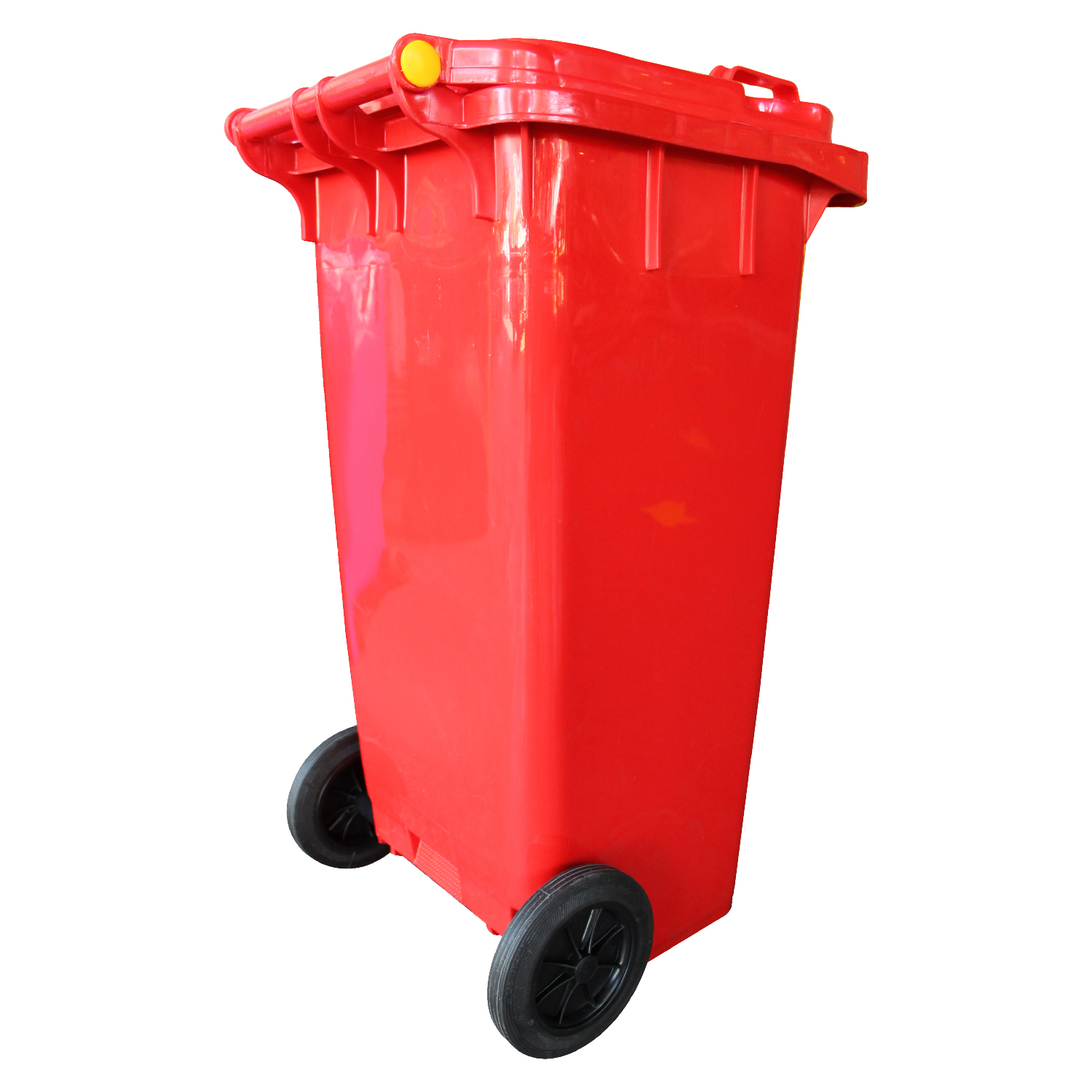 Contenedor Basurero 120 Lt Rojo con Tapa/rueda - 3