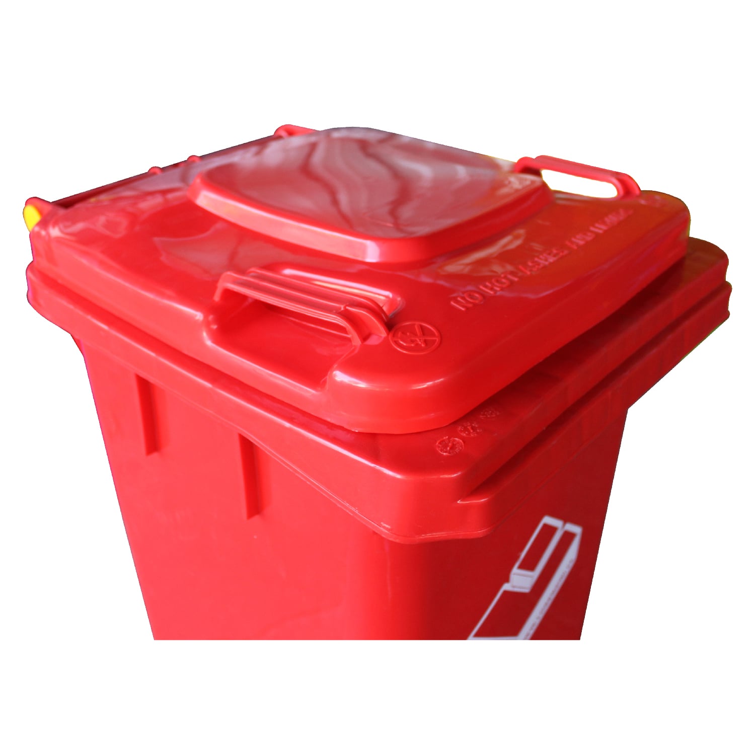 Contenedor Basurero 120 Lt Rojo con Tapa/rueda - 4