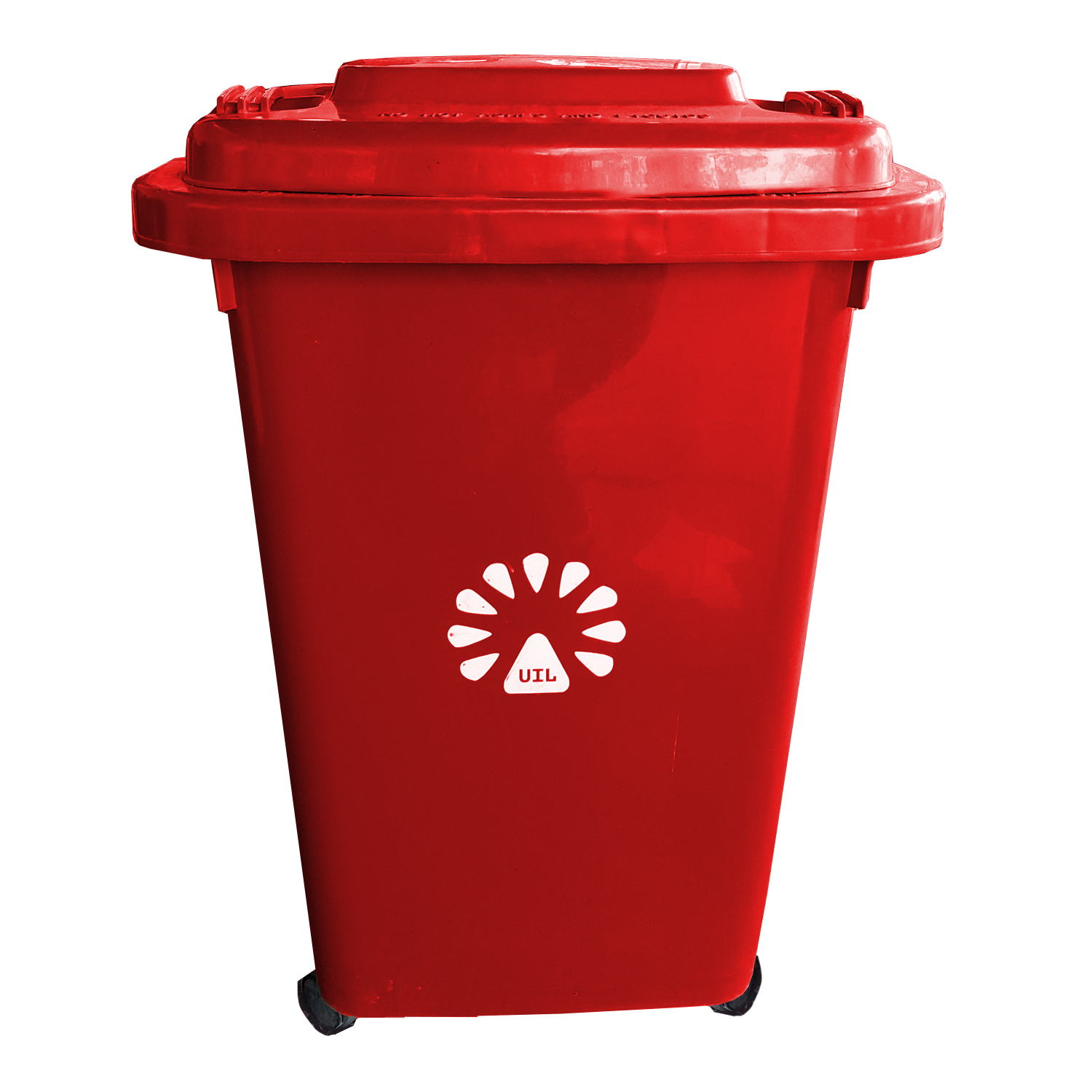 BASURERO FRANKFURT 50LT C/TAPA ROJO LORENZINI - 1