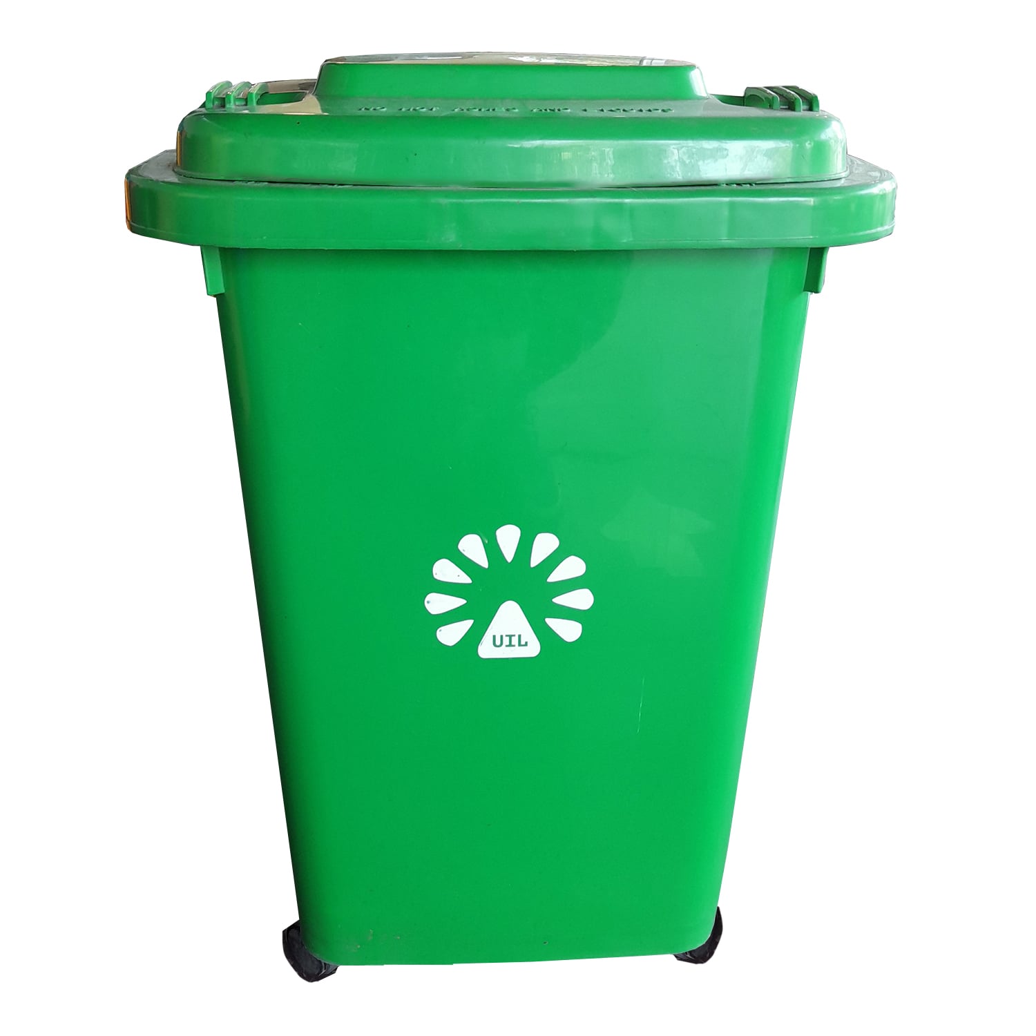 BASURERO FRANKFURT 50LT C/TAPA VERDE LORENZINI - 1