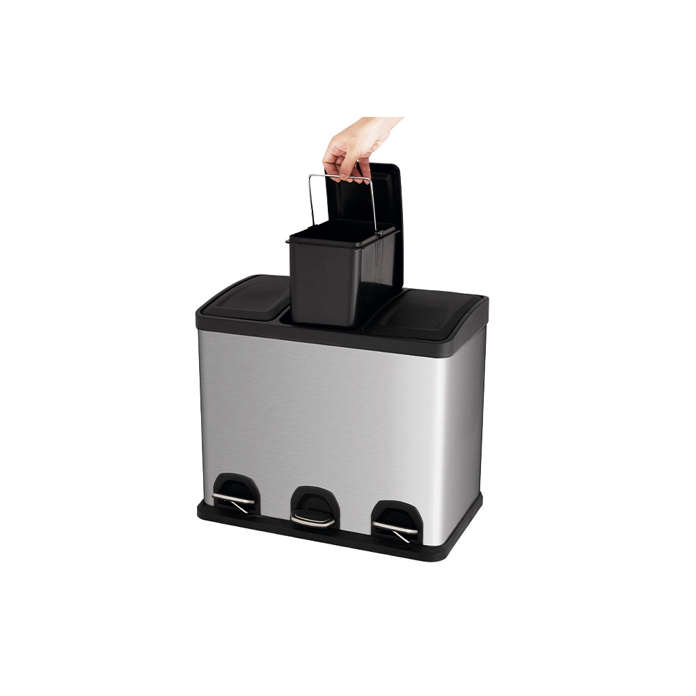 BASURERO CON PEDAL 3X15 LT - 2