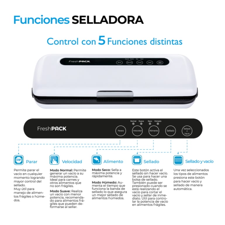 MAQUINA SELLADORA AL VACIO FRESHPACK SV100 - 4