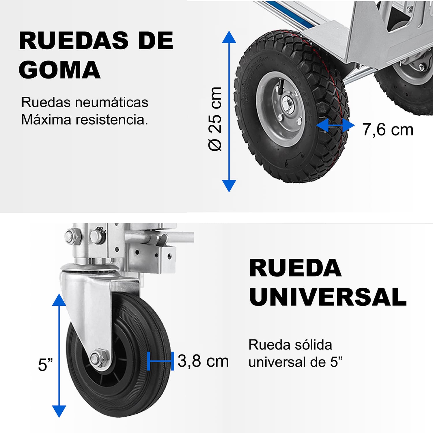 YEGUA CARRO CARGA ALUMINIO 2 FORMATOS 250K MAX - 4