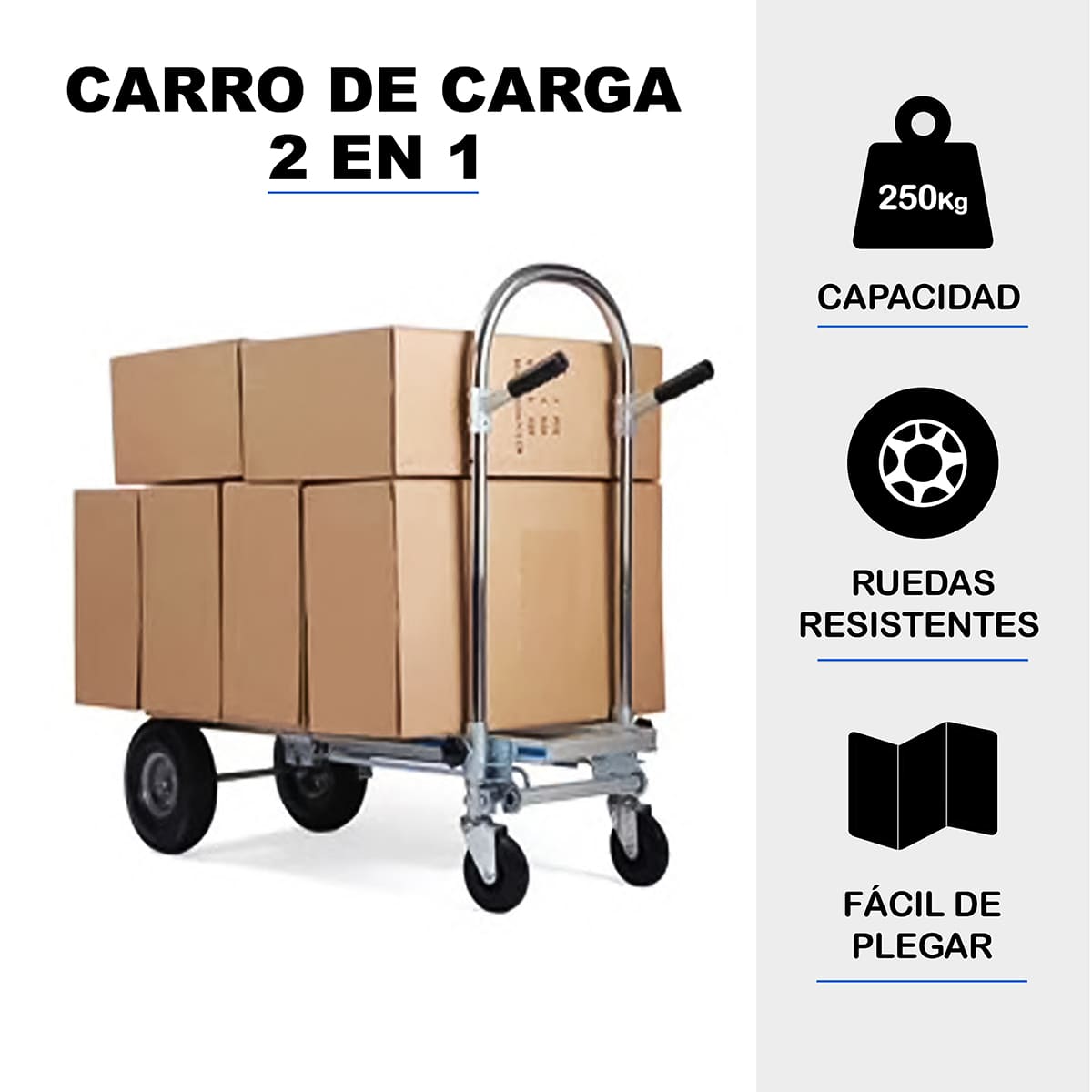 YEGUA CARRO CARGA ALUMINIO 2 FORMATOS 250K MAX - 5