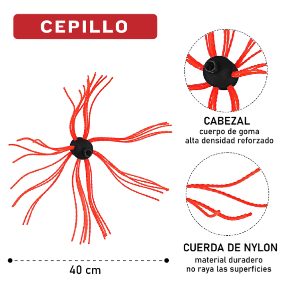 KIT DE LIMPIEZA CHIMENEAS CON 8 VARILLAS + CABEZAL ADICIONAL - 3