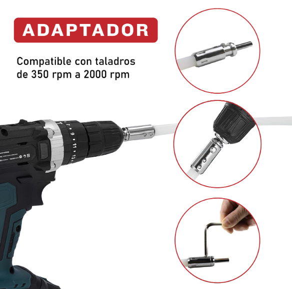 KIT DE LIMPIEZA CHIMENEAS CON 8 VARILLAS + CABEZAL ADICIONAL - 4