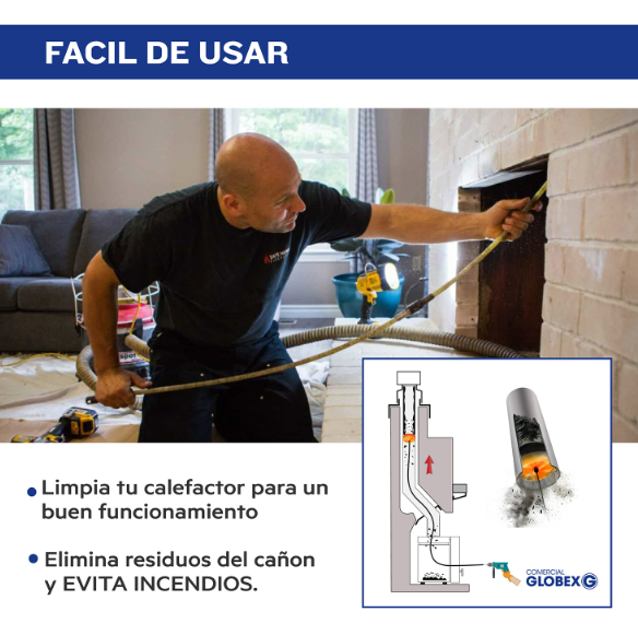 KIT DE LIMPIEZA CHIMENEAS CON 8 VARILLAS + CABEZAL ADICIONAL - 5