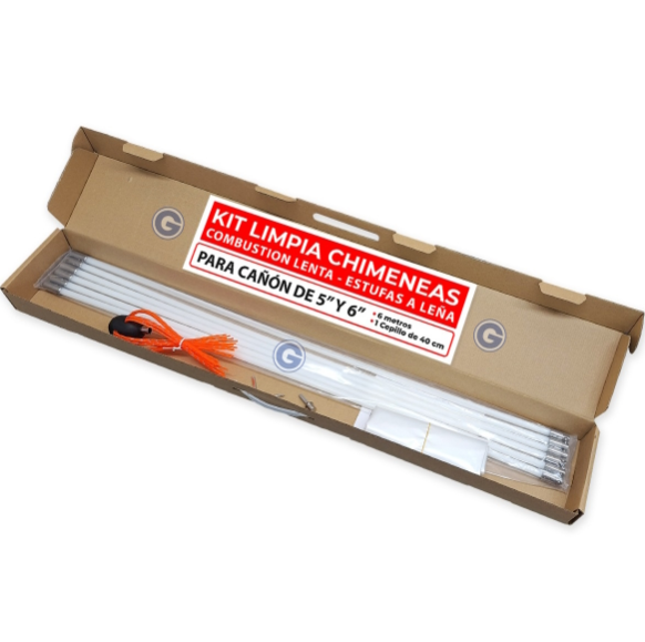 KIT DE LIMPIEZA PARA CHIMENEAS 6 MTS CON ADAPTADOR DE TALADRO - 1