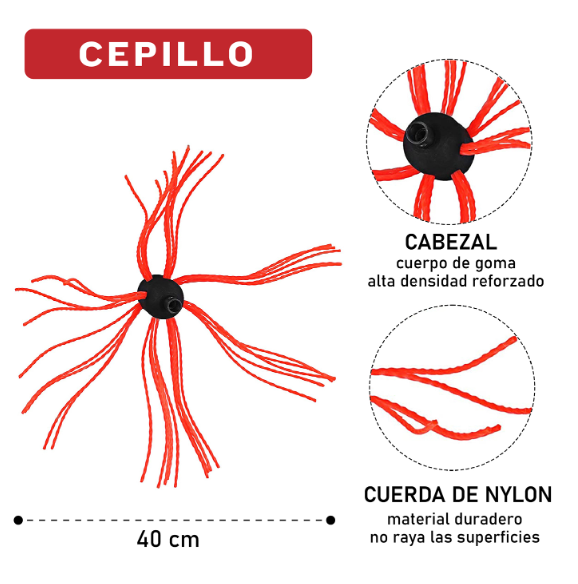 KIT DE LIMPIEZA PARA CHIMENEAS 6 MTS CON ADAPTADOR DE TALADRO - 8