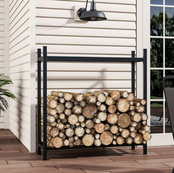 LEÑERO ESTANTE PARA MADERA O LEÑA 122X123X36 CM - 8