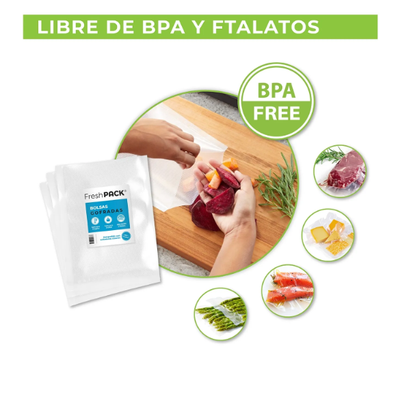 100 BOLSAS SELLADO AL VACIO GOFRADA 30X30 CMS - 3