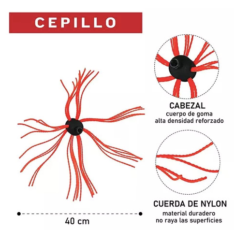 CEPILLO PARA LIMPIEZA CHIMENEAS CON CABEZAL 40CM - 2