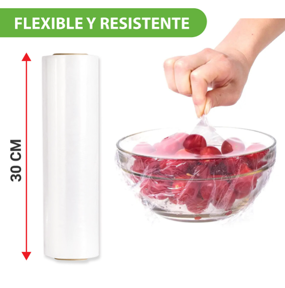 ROLLO FILM PLASTICO PARA ALIMENTOS COCINA Y MULTIUSOS 200MT - 3